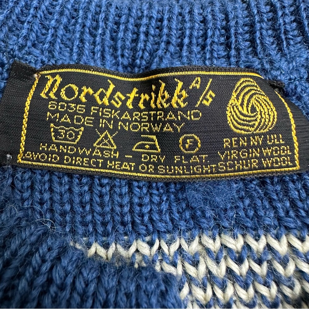 Nordstrikk A/S Vintage Norwegian Wool Snowflake Cardigan Sweater - Picture 10 of 11